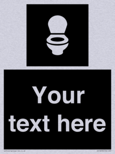 Custom information: black panel wc toilet